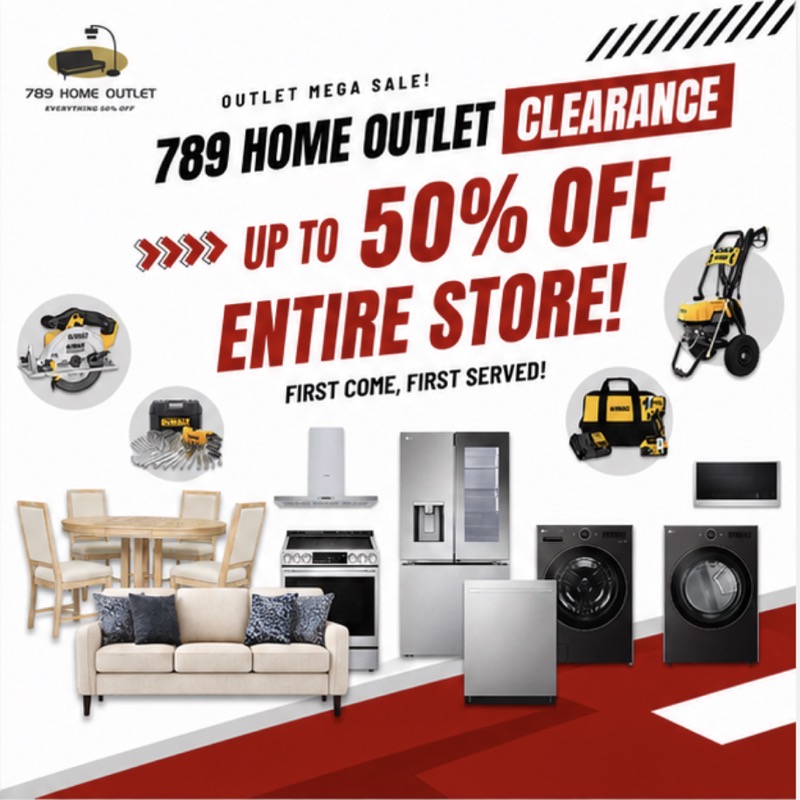 789 Home Outlet mega sale clearance — up to 50% off entire store